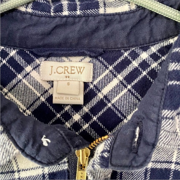 J. Crew 1/2 Zip Flannel Pullover - Picture 4 of 6